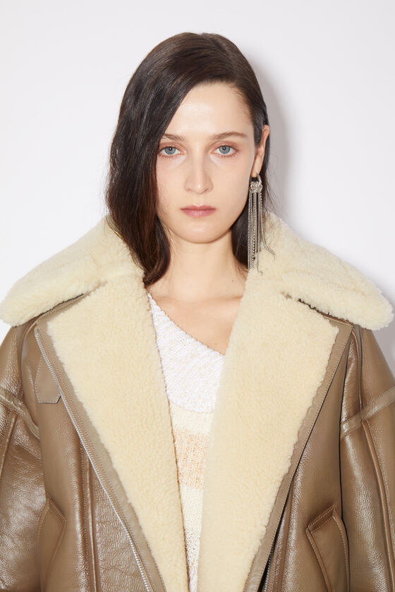 (image for) Sophisticated Leather shearling jacket